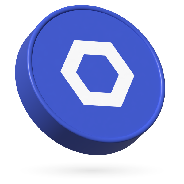 Logotipo do Chainlink (LINK) com preço atual.